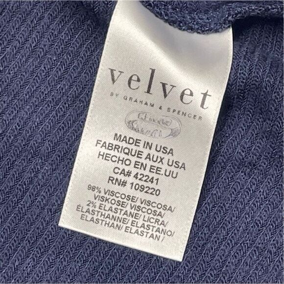 Velvet by Graham & Spencer Navy Waterfall Open Front Cardigan N0288 - Picture 6 of 7